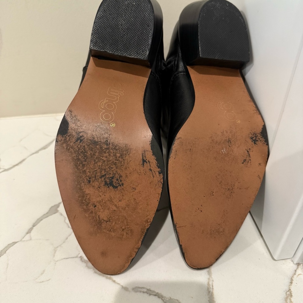 Dingo,  Black Leather Western Ankle Boots , Size 9M - Picture 10 of 11